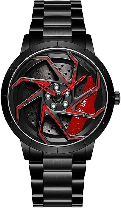 TurboRim Men's Racing Wheel Watch