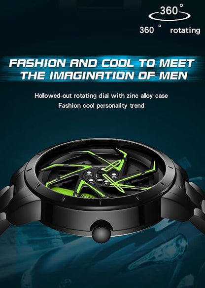 TurboRim Men's Racing Wheel Watch