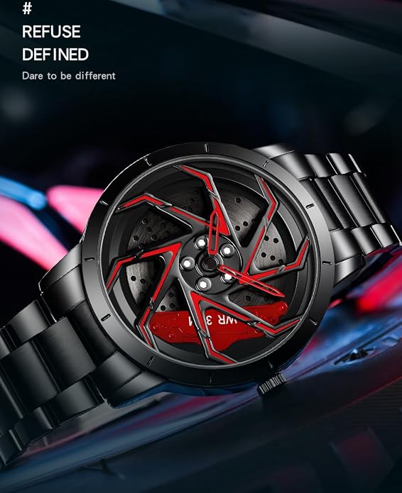 TurboRim Men's Racing Wheel Watch