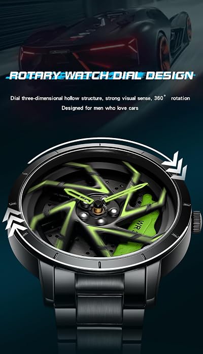 TurboRim Men's Racing Wheel Watch