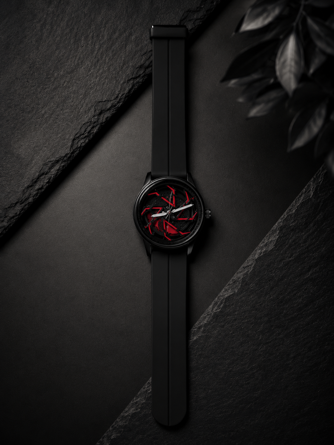 Premium 360° Rotating Wheel Watch for Men – Stylish Car Rim Design