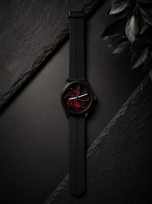 Premium 360° Rotating Wheel Watch for Men – Stylish Car Rim Design