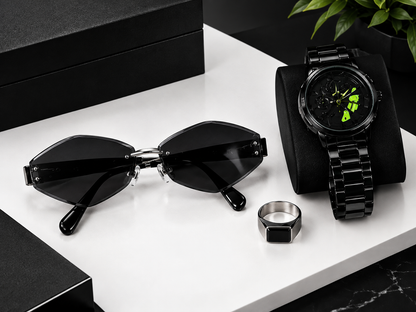 Spinner Wheel Watch – Stylish Watch with Sunglasses & Ring
