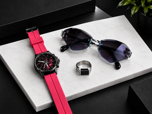 Spinner Wheel Watch – Stylish Watch with Sunglasses & Ring