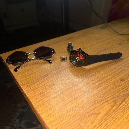 Spinner Wheel Watch – Stylish Watch with Sunglasses & Ring