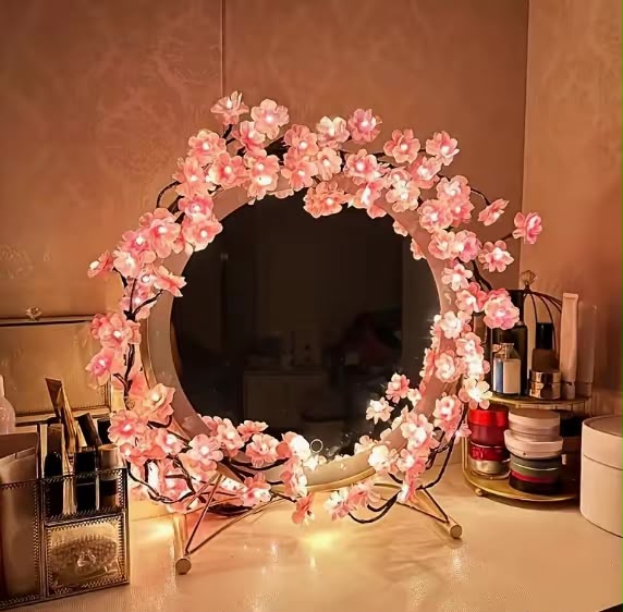 Cherry Blossom LED Branch Lights – Warm White Decorative Fairy Tree Lights for Bedroom & Home