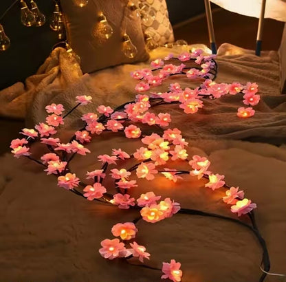 Cherry Blossom LED Branch Lights – Warm White Decorative Fairy Tree Lights for Bedroom & Home