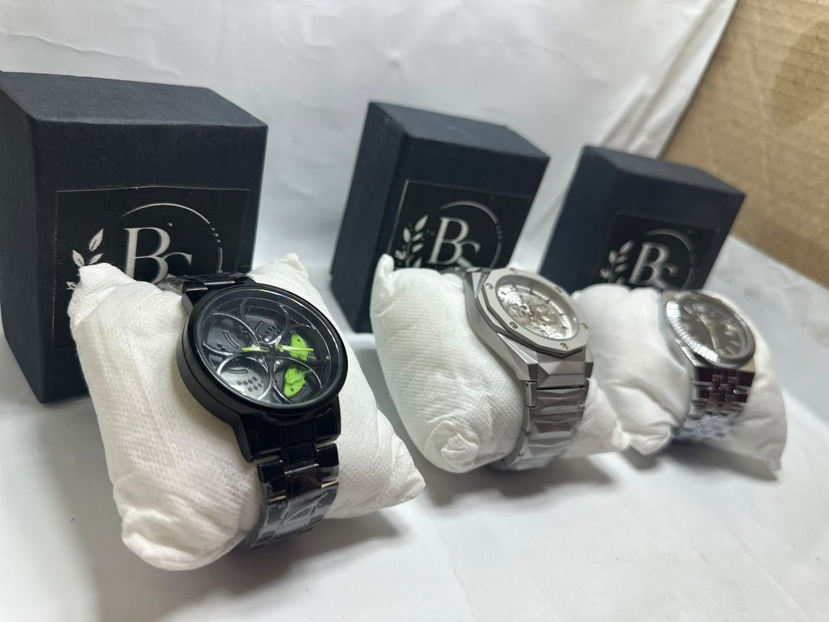 Premium Men's Stainless Steel Watches – Luxury Black, Silver & Skeleton Dial Wristwatches Deal