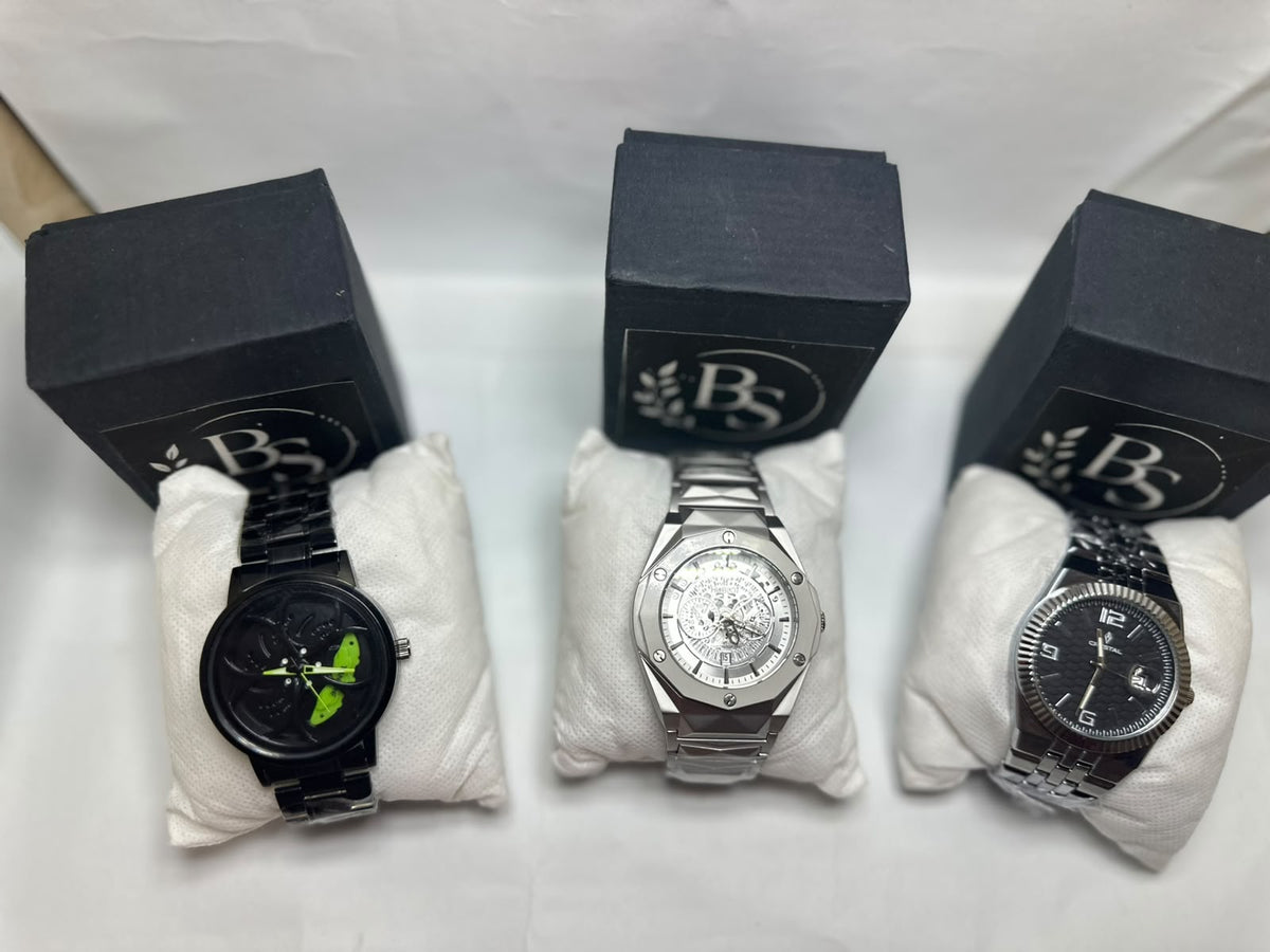 Premium Men's Stainless Steel Watches – Luxury Black, Silver & Skeleton Dial Wristwatches Deal