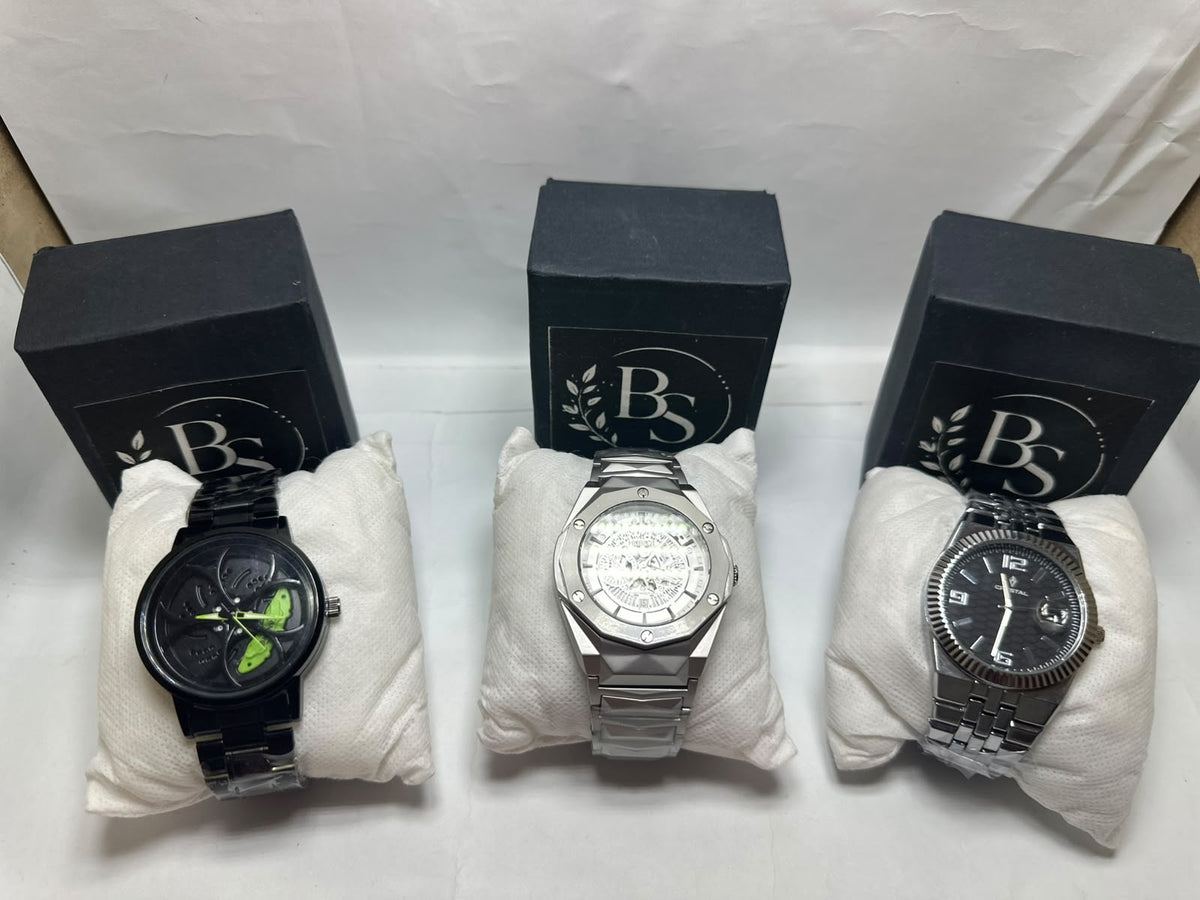 Premium Men's Stainless Steel Watches – Luxury Black, Silver & Skeleton Dial Wristwatches Deal