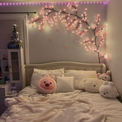 Cherry Blossom LED Branch Lights – Warm White Decorative Fairy Tree Lights for Bedroom & Home